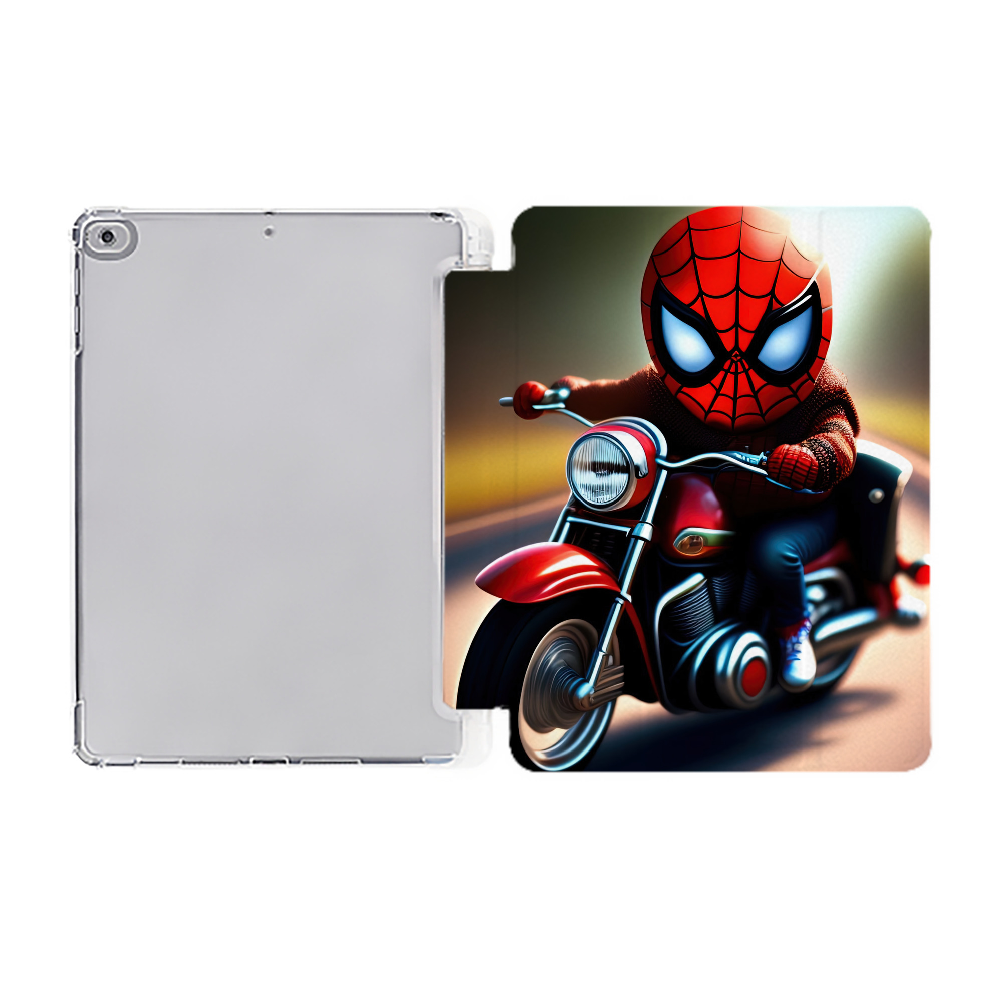 （画像用） Spider Man スパイダーマン IPad ケース ペン収納付き 三つ折りスタンド PUレザー×シリコン 対応機種9.5/10.5/10.9インチ